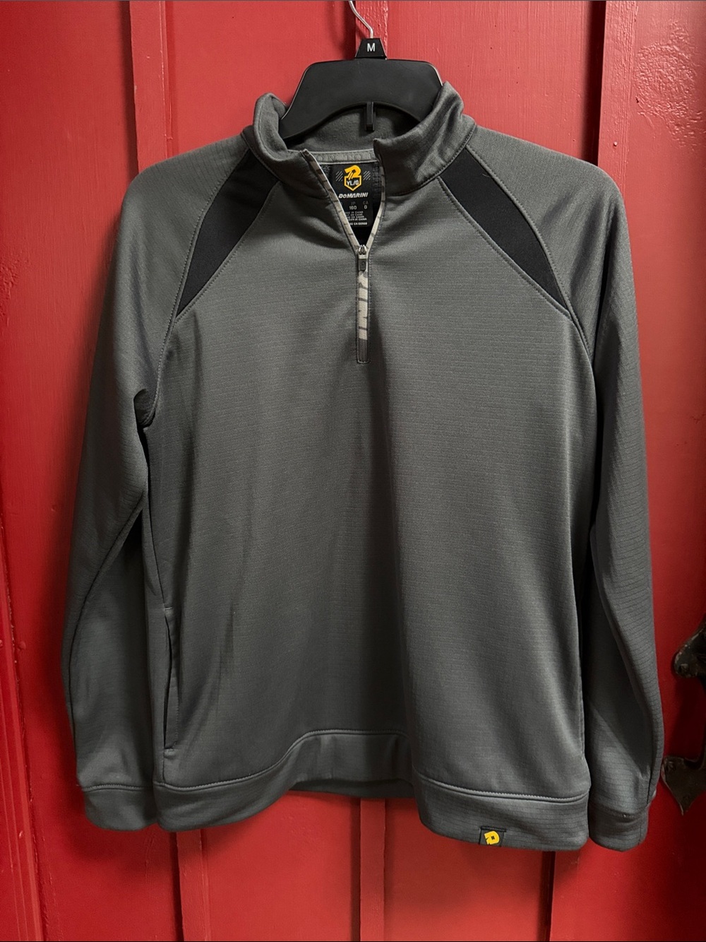 Kids Half-Zip Performance Pullover Hoodie - Charcoal Gray